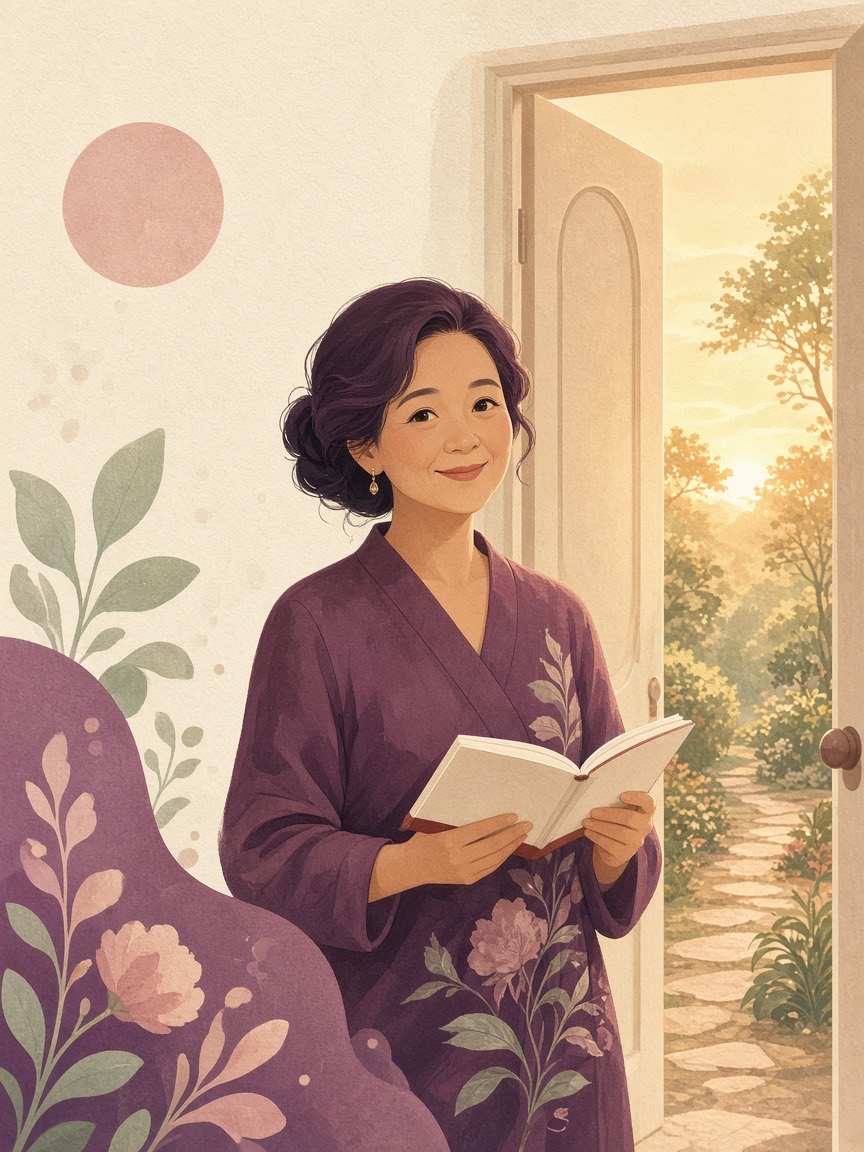 Người mai mối mỉm cười mở cửa chào đón